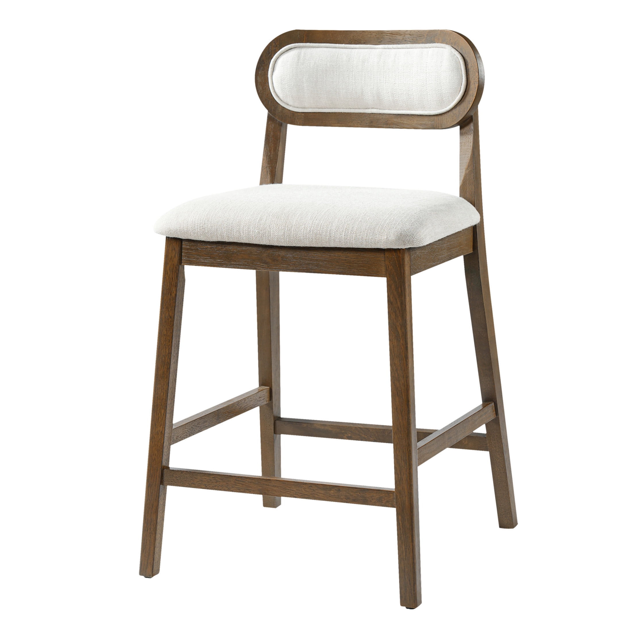 Christopher Knight Home 37.24"H Rubberwood Bar Stools Set of 2 for Kitchen & Islands, Brown+White