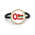 thumbnail image 1 of Oman Drapeau National Motif Rouge Vert Attache-Cheveux en Métal Argenté et Bande Élastique, 1 of 3
