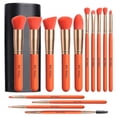 thumbnail image 2 of UYGDUY-Makeup Brush Set 14 Pcs With Case - Foundation Brush, Concealer Brush, Blush Brush & Flawless Application \u2013 Complete Luxury Cosmetic Brush Kit For Travel & Daily Use, 2 of 3
