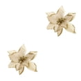 thumbnail image 4 of Monstrate Pack of 10 Christmas Glitter Flowers Year New Artificial Decoration Ornaments Festival Household Heads Flower Garden Type3 NO3, 4 of 6