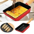 thumbnail image 3 of WEIWEIGG Japanese Omelette Pan, Non-Stick Egg Pan Skillet for Tamagoyaki, Eggs, Pancakes, Breakfast, Quesadillas, Even Heat, Aluminum Base, Induction Safe, Easy to Clean, Compact, Cookware, 3 of 4
