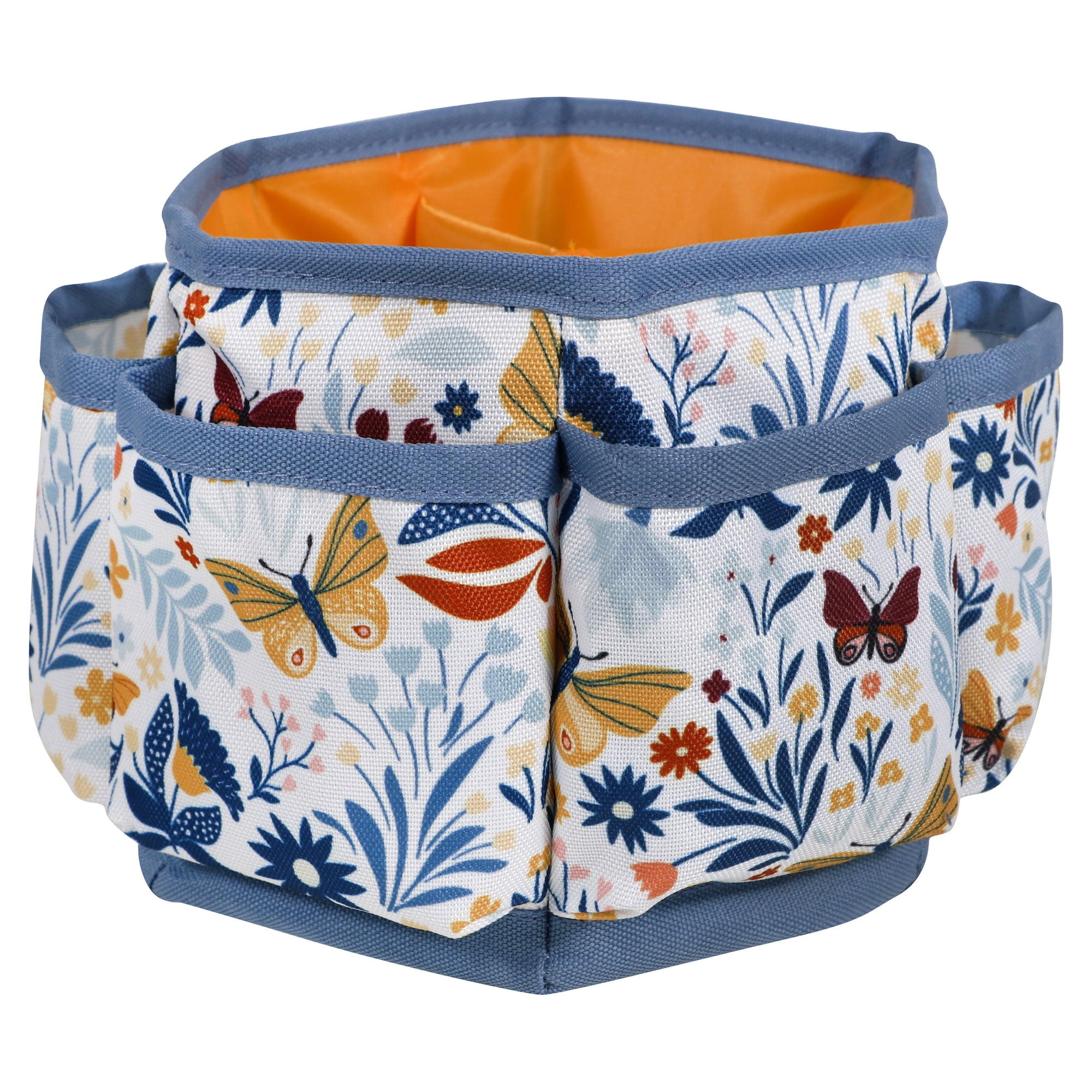 SINGER 360° Rotating Desktop Organizer for Sewing and Craft Supplies, Butterfly Floral Print