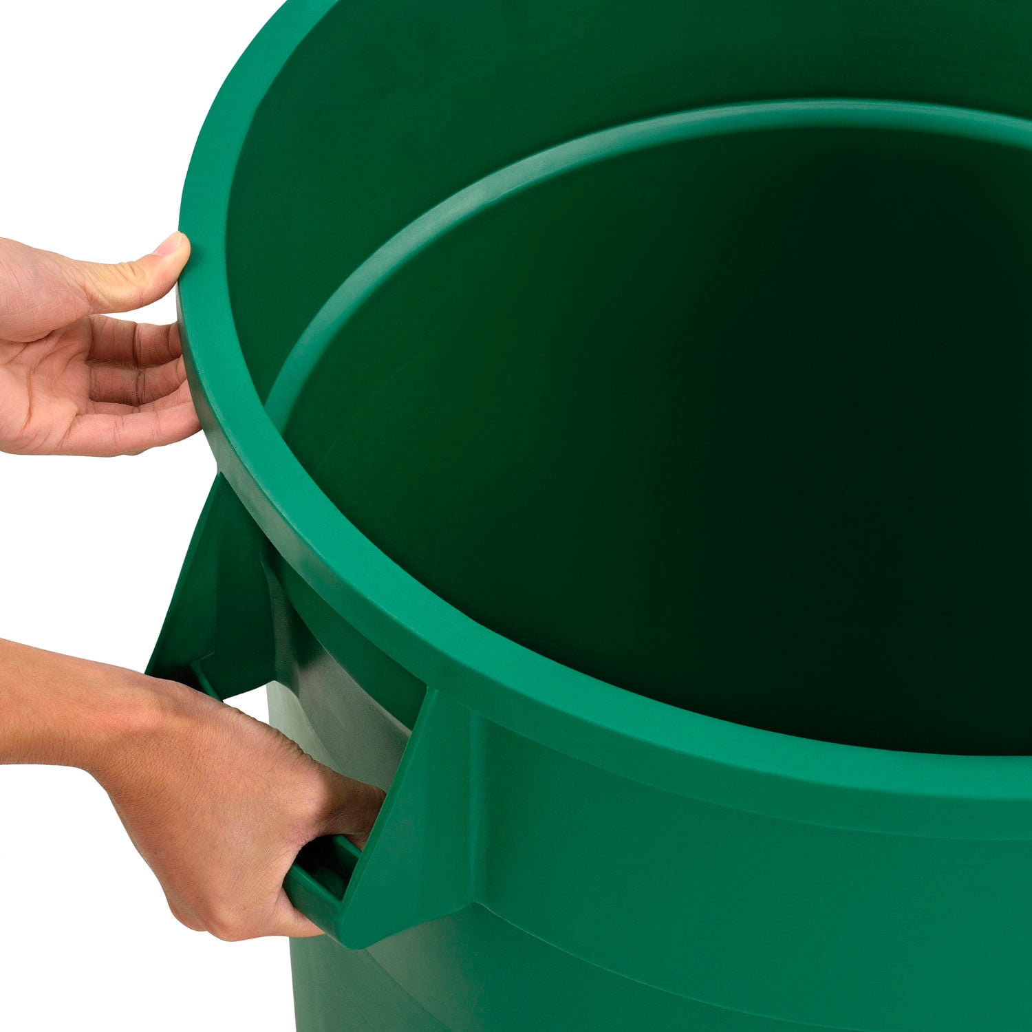 Global Industrial Plastic Trash Can - 32 Gallon Green