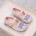 thumbnail image 4 of XinghaiYIDE Girls Rhinestone Soft-Sole Dress Shoes, Sparkly Ballet Flats for Performances/Weddings/Parties, Comfortable 2026 Footwear for Toddler/Little Kid, Sizes 2-11Y Beige, 4 of 8