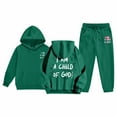 thumbnail image 3 of Gaexia Boys' Tracksuits Sweatshirt and Pants Soccer Outfit Loose Fit Hoodie Sets 2 Pieces Boys Sweatsuit Set Back To School Clothes for Teen Boys,Dark Green,8-9 Years, 3 of 3