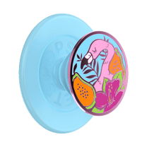PopSockets MagSafe Phone Grip with Kickstand and Swappable Top - Enamel Flamingo