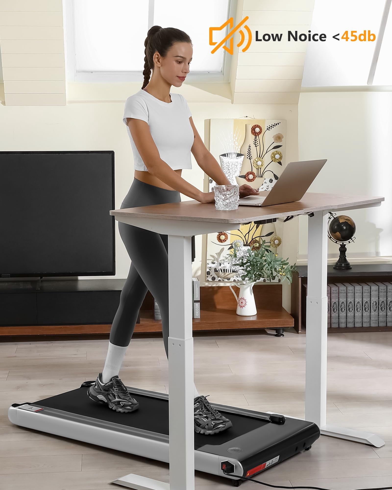 Towallmark 2.25 HP Folding Treadmill, Electric Treadmill for Home Office, Space Saving Treadmill, No Assembly Needed Portable Treadmill for Office Home Exercise