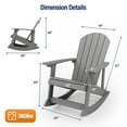 thumbnail image 7 of WINSOON Outdoor Rocking Chair,Adirondack Rocking Chair-Grey, 7 of 7