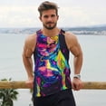 thumbnail image 6 of Salouo Neon Pop Art Pitbull for Men's Tank Tops,Sleeveless Muscle Shirts for Men Quick Dry Workout Tank Top Gym Muscle Tee Fitness Bodybuilding Sleeveless T Shirt-3X-Large, 6 of 7