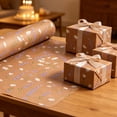 thumbnail image 6 of JollyMart Floral Kraft Wrapping Paper,1 Pack,17" x 118",Premium Brown Gift Wrap with Watercolor Flower Print for Birthday,Wedding,Bridal Shower,Party,Holiday,All Occasion, 6 of 7