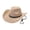 Beige, variant on Cowboy Hat Wide Brim Felt Western Style for Men Women Outdoor Ranch Farm Riding Sun Protection Vintage Fashion Costume Accessory Party Dress Up Headwear