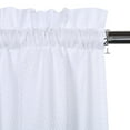 thumbnail image 5 of Waffle Pattern Embossed Textured Tier Curtain, 2 Pcs Rod Pocket Waterproof Small Curtain, 5 of 7