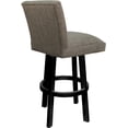 thumbnail image 2 of Swivel Wood Extra Tall Stool Sommerville 34" Seat - Plumley Cocoa Fabric - Black, 2 of 4
