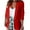 Red, variant on Women's Casual Blazer Jackets Long Sleeve Open Front Office Blazers Elegant Short Slim Fit Lightweight Business Suit