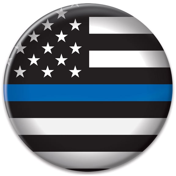 Law Enforcement Button, 2", (6/Pkg)