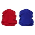 thumbnail image 1 of Unique Bargains Cache-Cou d'Hiver, Lot de 2 Foulards à Cordon, Cache-Cou Coupe-Vent, Rouge, Bleu, 1 of 7