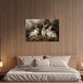thumbnail image 3 of ZHONGYUTONG Vintage Rabbit Canvas Wall Art Brown Bunny Picture Print Forest Hare Easter Animal Painting for Nursery Decor Framed (24.00" x 36.00"), 3 of 5