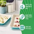 thumbnail image 3 of GreenLife Healthy Ceramic Nonstick, 9" x 7" Toaster Oven Cookie Sheet Baking Pan Set, PFAS-Free, Turquoise, 3 of 6