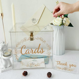 Elegant Frozen wedding Set acrylic card box with Lock and sign cards &  gifts, Personalized Wedding Card Box, Clear Card Box, Wedding Card Box with