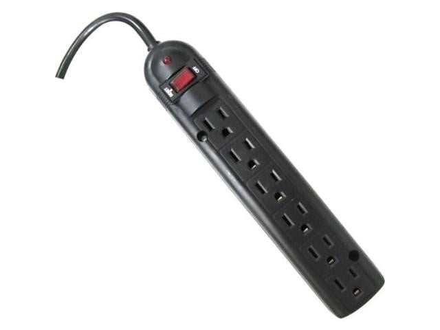 Weltron 6 Ooutlets Power Strip Plastic 750 Joules 20 Feet Cord