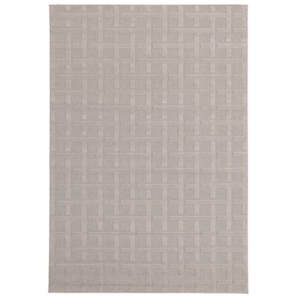 Villa Tapis Gris en Polypropylène 6 Pieds7 Pouces x 9 Pieds6 Pouces