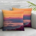 thumbnail image 3 of Fenyluxe Mountain Sunset Sky Pillow Covers for Couch Sofa Indoor Outdoor Zipper Closure Soft and Durable 1PC 20x20in, 3 of 5