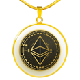 thumbnail image 1 of Collier Cercle en or Ethereum en Acier Inoxydable Ou en or 18 Carats 18-22", 1 of 8