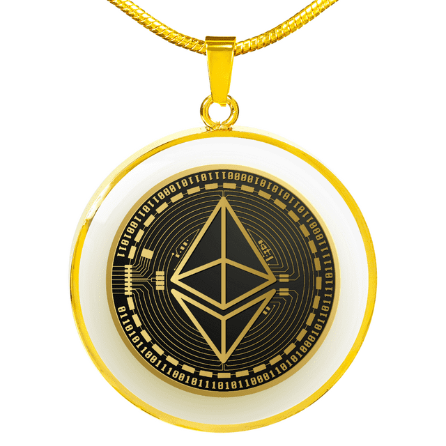 Collier Cercle en or Ethereum en Acier Inoxydable Ou en or 18 Carats 18-22"