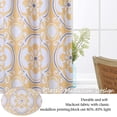 thumbnail image 6 of EastVita 2PCS Blackout Fabric Tier Curtains for Kitchen Windows Classic Butterfly Antennae Medallion Printed Rod Pocket Small Curtain Panels for Bathroom, Cafe, Living Room, etc, 6 of 7