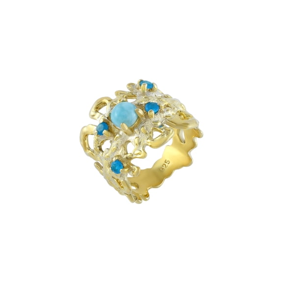 Larimar Gemstone Ring