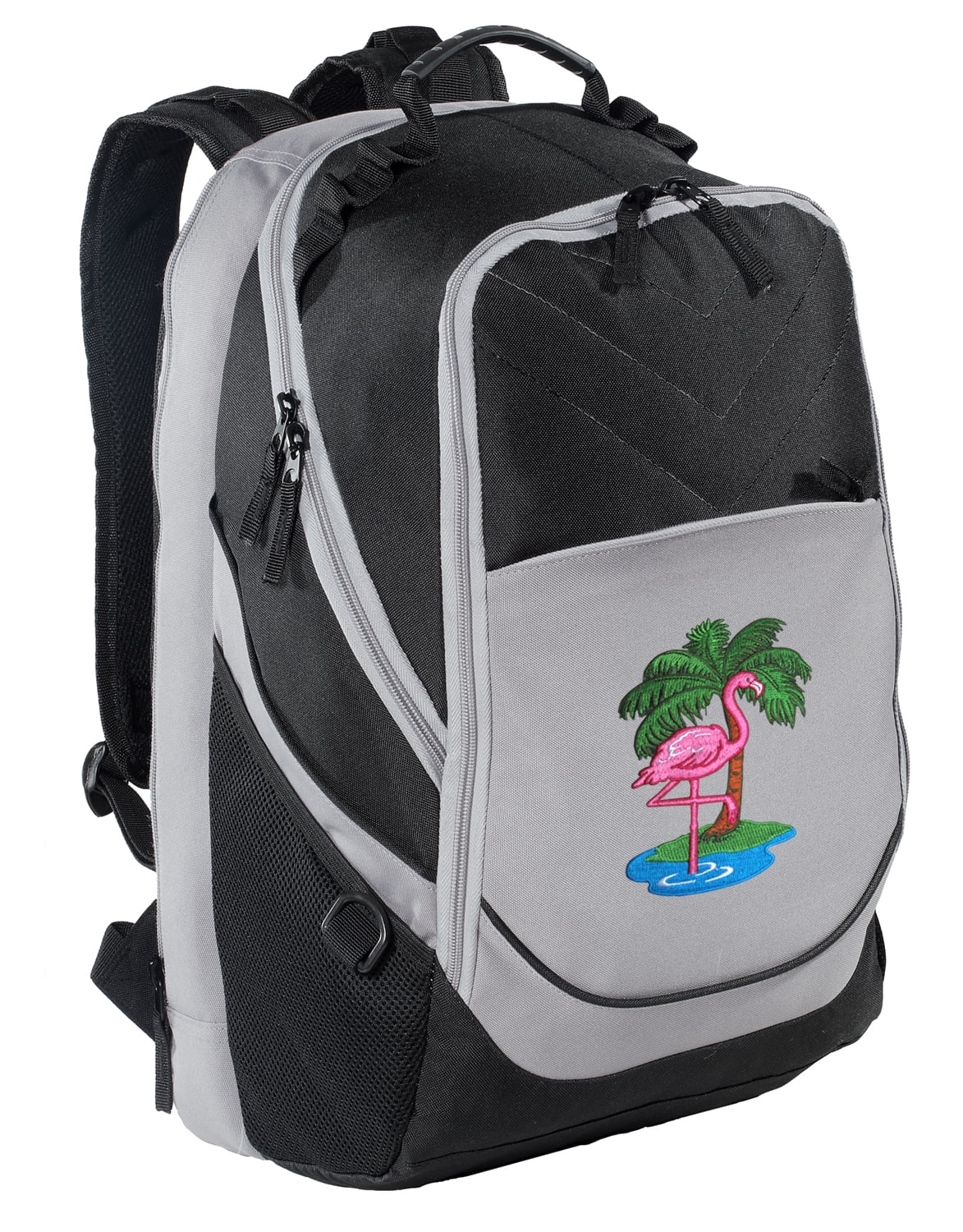 Beautiful Bird Pink Flamingo Backpack Large Laptop Travel Business Backpack Casual School Computer Bookbag 17 Inch