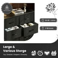 thumbnail image 6 of JONPONY Dresser for Bedroom with 8 Drawers, Tall Fabric Storage Tower, Chest of Drawers with Wood Top, Sturdy Steel Frame for Closet, Living Room, Entryway, Black, 6 of 8