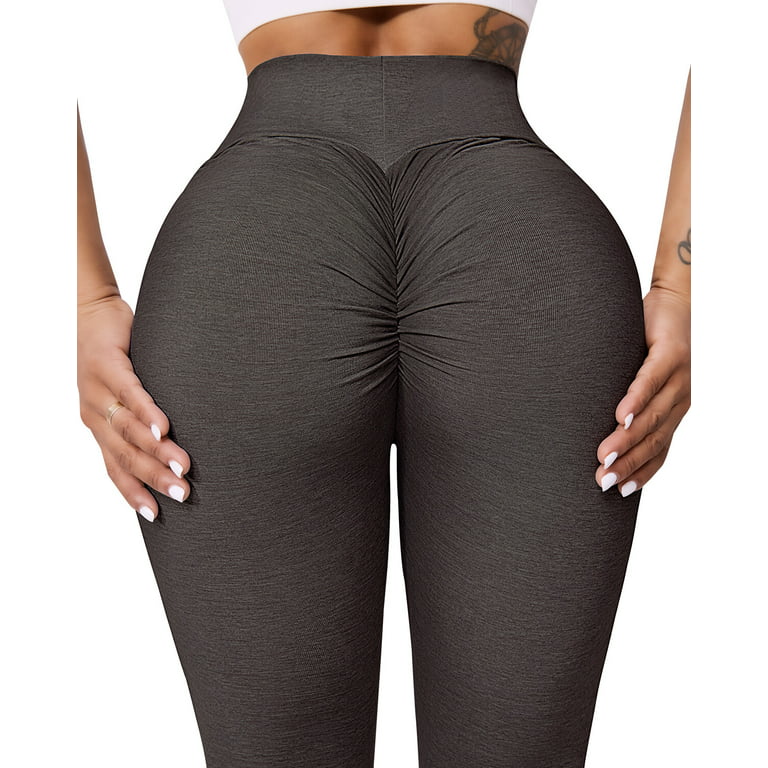 Buy A AGROSTE Women's High Waist Yoga Pants Tummy Control Workout Ruched  Butt Lifting Stretchy Leggings Textured Booty… Online at desertcartINDIA