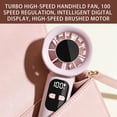 thumbnail image 7 of Handheld Fan, Cream Style Mini Fan with Stepless Speed Control, High Speed Brushless Motor, USB Rechargeable Portable Fan, Digital Battery Display （Purple）, 7 of 7