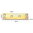 thumbnail image 2 of Uxcell 80mmx23mmx1.6mm Six Mount Holes Flat Straight Mending Fixing Plates Brackets 6pcs, 2 of 5