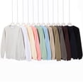 thumbnail image 2 of 380g combed cotton heavyweight terry cloth drop shoulder crew neck sweatshirt for men, trendy autumn and winter, thick solid color long-sleeved base layer for women., 2 of 4