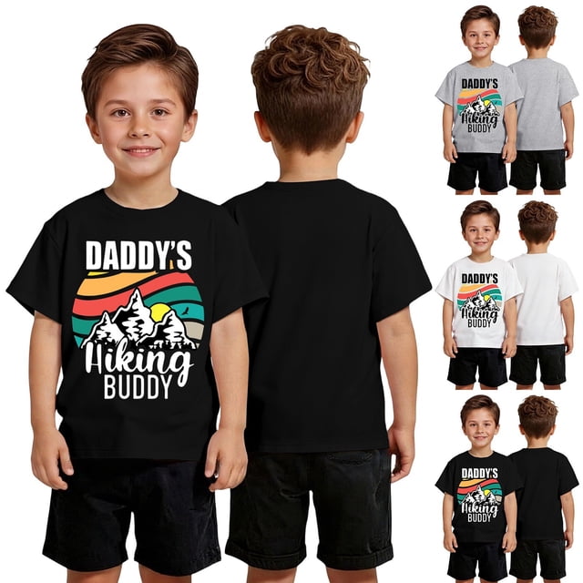 T-shirts pour Garçons Filles Col Rond Manches Courtes T-Shirts Garçons T-Shirts Fille Vêtements 2T