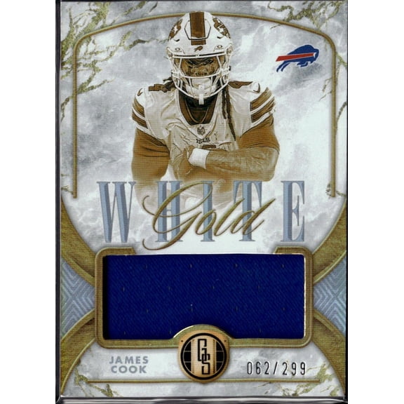 2024 Panini Gold Standard White Gold James Cook #WG-JCK /299 Memorabilia Buffalo Bills NFL Football Trading Card