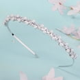 thumbnail image 6 of MIALLO Silver Pearl Marquise Zircon Headband, Vintage Bridal Hair Hoop for Wedding and Engagement, 6 of 8