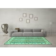 thumbnail image 3 of Ahgly Company Indoor Rectangle Abstract Turquoise Blue Modern Area Rugs, 6' x 9', 3 of 4