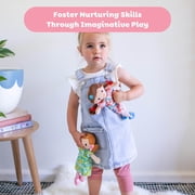 Tiger Tribe: Nellie Rag Doll - 10/ 25cm - Green-Yellow Flower Dress, Soft Snuggly Velboa Fabric, Super Cuddly Ideal For Newborn, Babies & Toddlers