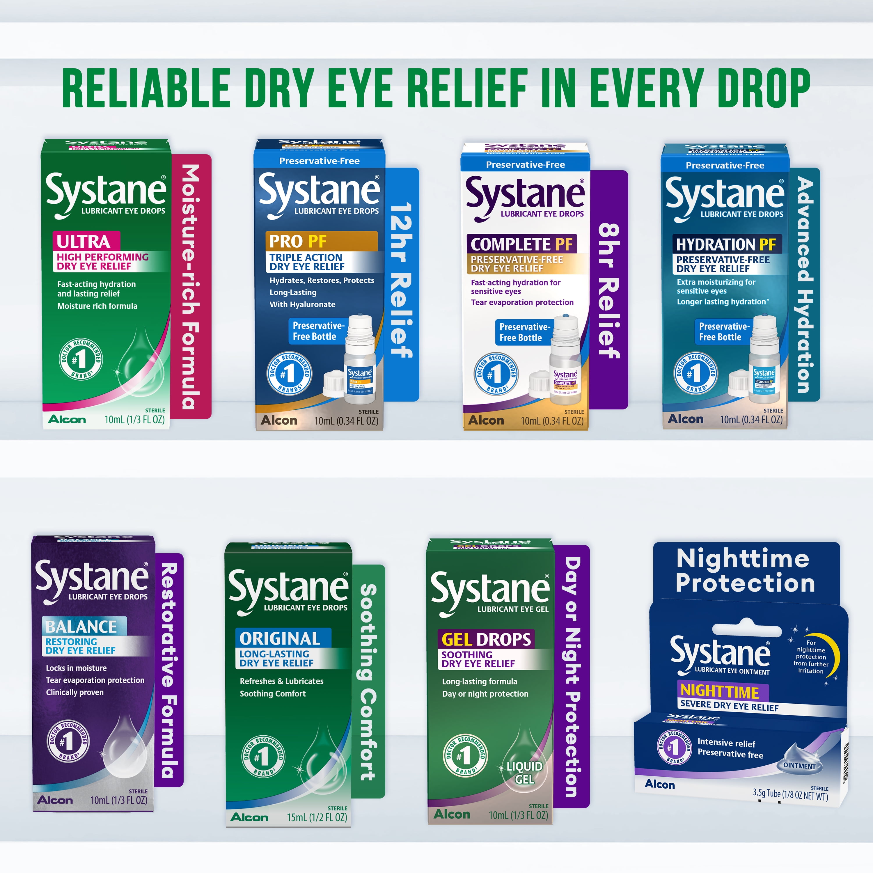 (3 pack) Systane Ultra Liquid Eye Drops for Dry Eye Relief and Daily Use, 10 ml