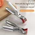 thumbnail image 3 of Hot Plate Gripper Clips Holder Tongs,Stainless Steel Hot Plate Gripper,Pot Holder Clamp,Multi-Purpose Anti-Scald Bowl Holder Clip and Pan Gripper,for Fryer, Food Steamer, Oven, Microwave, 3 of 10