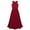 Burgundy, variant on Big Girls Floral Lace Party Wedding Prom Long Chiffon Dress Bridesmaid Dance Ball Maxi Gown Burgundy 8