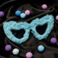 thumbnail image 3 of Gafas de sol de peluche en forma de corazón para mujer Gafas de sol en forma de corazón Gafas de sol azules en forma de corazón para mujer, 3 of 5