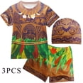 thumbnail image 3 of 3Pcs Moana Maui Tatuaje Camiseta Para Niño Pantalones Cortos Conjunto Completo Traje De Natación De Halloween Disfraz De Cosplay Niños Ropa, 3 of 4
