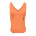 thumbnail image 4 of XIAOCHA Womens Bow Tie Shoulder Tank Top Sleeveless V Neck Pullover Top Soft Sweet Casual Tops, 4 of 6