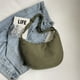 thumbnail image 5 of Bolso Hobo Crescent Bag Pana Color Sólido Mujer Con Bolsillos Bandolera para Los Días, 5 of 9