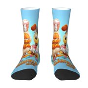 ENUAQEM Garfield Socks For Women And Men Cartoon Long Socks For Athletic Running