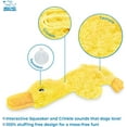 thumbnail image 3 of Best Pet Supplies Crinkle Dog Toy for Small, Medium, and Large Breeds, Cute No Stuffing Duck with Soft Squeaker, Fun for Indoor Puppies and Senior Pups, Plush No Mess Chew and Play - Yellow, 3 of 4